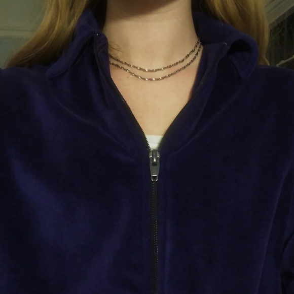Vintage cropped collared zip up - Picture 4 of 5